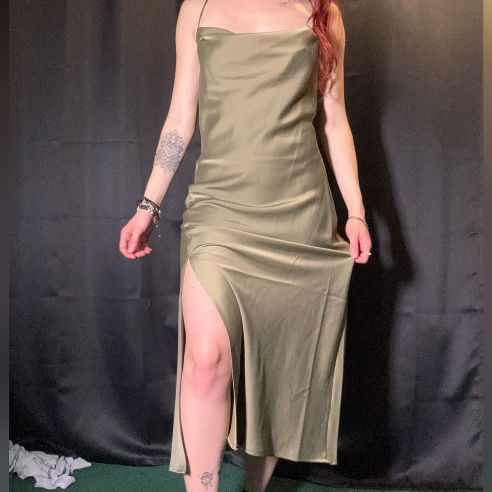 Banana Republic Olive slip dress